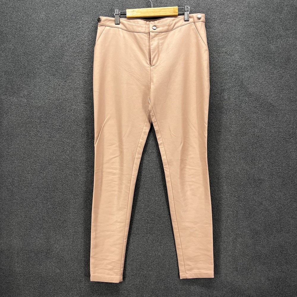 Nightwalker Faux Leather Pants Womens Size S Pink‎ Silhouette skinny mid Rise